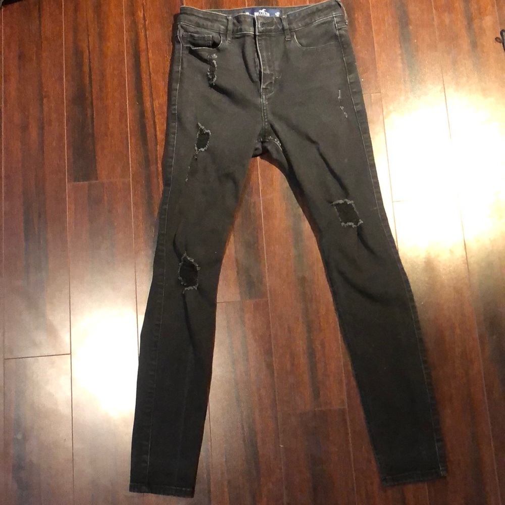 Black high rise skinny jeans